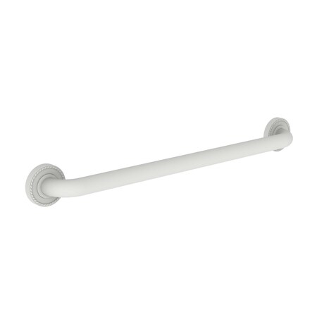 Newport Brass 27" L, Two Post, Solid Brass, 24" Grab Bar in Matte White, Matte White 1020-3924/52